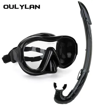 Oulylan Профессиональные маски для подводного плавания, Набор для подводного плавания, Силиконовая юбка для взрослых, Противотуманные очки, Оборудование для бассейна