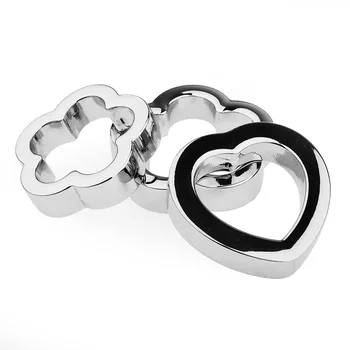 Металлическое кольцо для пениса SM В форме сердца, кольца для пениса, задержка эякуляции, кольцо для члена для яичек, Тренировочная эрекция, секс-игрушка для мужчин