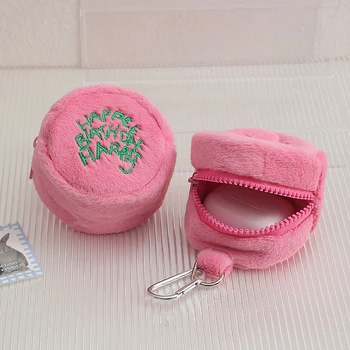 прекрасная розовая плюшевая игрушка-кошелек, мультяшные мягкие куклы для детей, подарок для девочек, кошелек для хранения монет, плюшевый кошелек, подвесная сумка для наушников