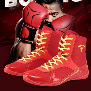Профессиональная обувь для борьбы, мужские красные боксерские туфли для мужчин, высококачественная спортивная обувь, мужские брендовые дизайнерские боксерские ботинки для борьбы