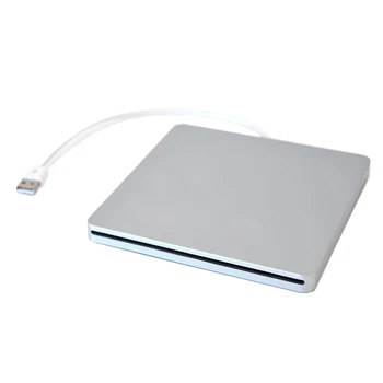 Внешний USB DVD чехол для MacBook Pro с жестким диском SATA и слотом для DVD Super Multi имеет серебристый алюминиевый вид