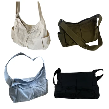 Сумка через плечо 4XFF, однотонная модная сумка, школьный ранец, черный/белый/зеленый/синий