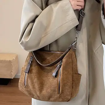 Ретро-сумка через плечо, женская сумка через плечо большой емкости, модная сумка-тоут для отдыха, сумка для поездок на работу