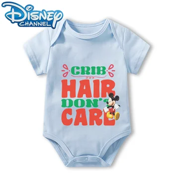 Детская одежда, боди для новорожденных, комбинезон для мальчиков и девочек, ползунки с короткими рукавами с Микки Маусом от Disney от 0 до 12 месяцев