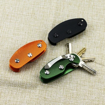 Открытый портативный ключ сумка инструмент porte carte алюминиевый сплав брелок цепочка держатель для хранения ключей кошелек мужчины llavero monedero кошелек