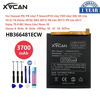 Оригинальный XVCAN 3700 мАч Аккумулятор Для Телефона HB366481ECW Для Huawei P9 P10 P20 Lite P Smart Honor 8 9 5C 7C Lite Замена Batteria