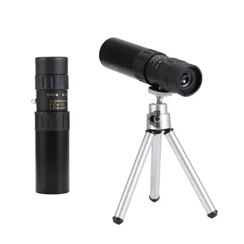 Телескоп 10-300X40 мм Портативная подзорная труба со штативом и держателем для мобильного телефона Наружный монокуляр Телескоп с супертелеобъективным увеличением