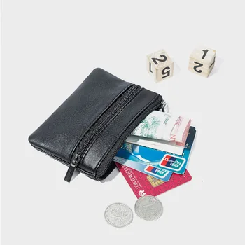 Мужчины Женщины, Кредитная карта, монета, ключ, мягкий держатель, кошелек, кожаный кошелек на молнии, сумка, кошелек, подарок, Новые модные Черные Мини-держатели для монет