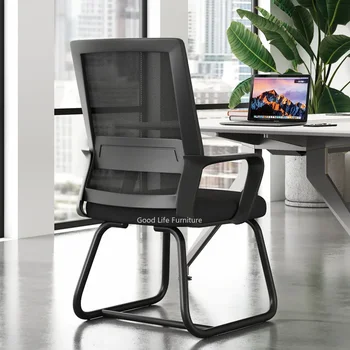 Офисный стул для сидения в общежитии, Домашний стул для маджонга, Оптовая продажа, Сетчатая ткань, Компьютерный стул, пластик
