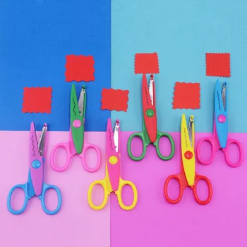 Контрастные цвета Безопасные Ножницы для бумаги Для детей Креативные Фигурные Ножницы для бумаги Скрапбукинг DIY Craft Scissors Art Tool