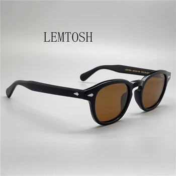 Ретро солнцезащитные очки Johnny Depp Мужские поляризованные солнцезащитные очки Женские Брендовые винтажные ацетатные оправы для мужских очков Lemtosh Eyewear