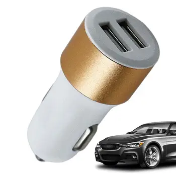 Двухпортовое автомобильное зарядное устройство с двумя портами 12-24 В, USB-зарядное устройство с двумя портами, автомобильный адаптер для зарядки, прикуриватель, USB-зарядное устройство, Стабильная Удобная автомобильная USB-розетка, USB