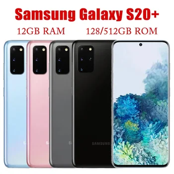Samsung Galaxy S20 + 5G G986U1 128 ГБ/512 ГБ Разблокированный Оригинальный Мобильный Телефон Snapdragon865 Octa Core 6,7 