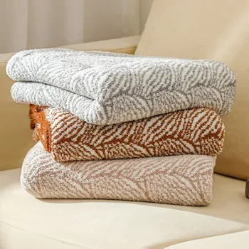 Бархатное вязаное одеяло с половинным краем, диван, Офисный ворс, Четыре сезона, легкое роскошное украшение, покрывало, одеяло для кондиционирования воздуха