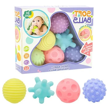 Детский игрушечный мячик Baby Grip Ball Кольцо для волос Мягкая резиновая игрушка для игры Резиновый мячик Зажимное кольцо Может укусить