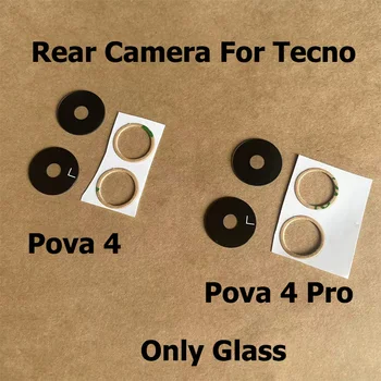 Оригинал для Tecno Pova 4 Pro, стеклянный объектив камеры заднего вида с клейкой наклейкой, запчасти для ремонта LG7n, LG8n