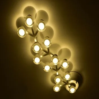 Потолочный светильник со светодиодной сеткой, минималистичный потолочный светильник lustre quarto art, креативное потолочное освещение в скандинавском стиле и коммерческое светодиодное освещение