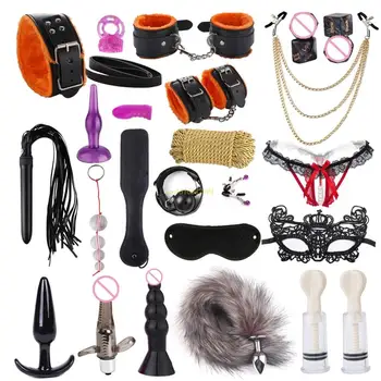 БДСМ секс-игрушка Веревочный бондаж, 25 шт, вибратор, аксессуар для секс-игр, мастурбатор, наручники-хлыст, прямая поставка