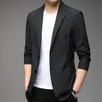 2023 Бутик высококлассных мужских кожаных курток, новая красивая корейская версия модной кожаной куртки, повседневный приталенный костюм M-4XL