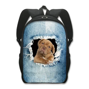 Рюкзак с рисунком ковбойской собаки Подходит для учащихся начальной и средней школы, мальчиков и девочек, школьная сумка, рюкзак большой емкости