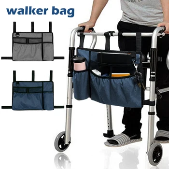 Сумка для подлокотника инвалидной коляски Боковая сумка для хранения Сумка большой емкости С несколькими карманами Органайзер Подвесная сумка для пожилых людей пожилых инвалидов