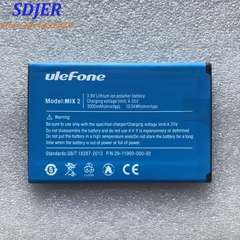 100% Новый оригинальный запасной аккумулятор Ulefone MIX2 емкостью 3300 мАч для смартфона Ulefone MIX 2 MTK6737