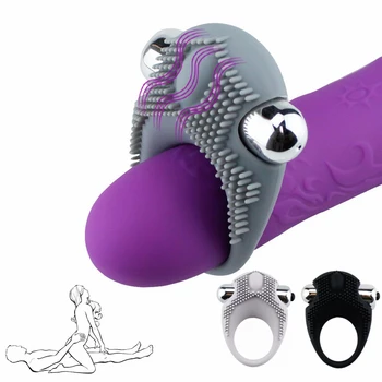 BESTCO 18 + Вибрационное кольцо для пениса, задержка эякуляции, пулевой вибратор, Стимуляция члена, Массаж клитора, силиконовые эротические секс-игрушки для взрослых
