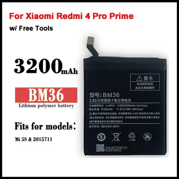   BM36 3200 мАч Аккумулятор Для Xiaomi Mi 5S Mi5S M5S Высококачественные Сменные Батареи Для Телефона + Инструменты