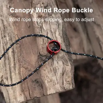 Принадлежности для кемпинга, компактные портативные кольца для натяжения веревки для палатки, 10 шт. Регуляторы шнура с полированной поверхностью, устойчивые к