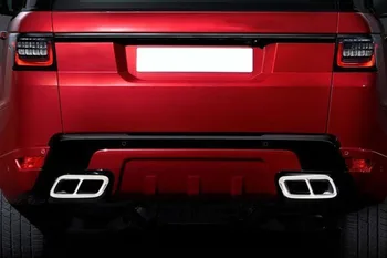 2шт Блестящая Серебристая Хромированная Накладка На Выхлопную Трубу Из Нержавеющей Стали Для Range Rover Sport 2018 2019 Автомобильные Аксессуары AMG