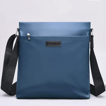 Новая мужская сумка через плечо из ткани Оксфорд Мужская сумка через плечо Повседневная водонепроницаемая для короткой поездки на молнии в вертикальном стиле Ретро