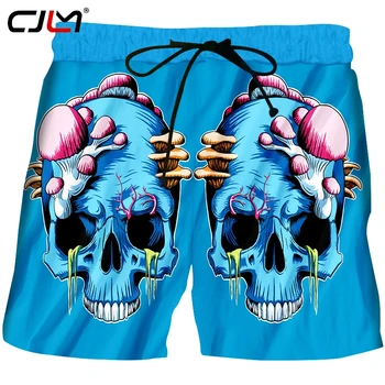 CJLM Новые пляжные шорты 3D Blue Skull Man со страшным рисунком Мозга, мужские шорты в стиле хип-хоп, Горячая распродажа Одежды унисекс, Рекомендуем