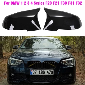 1 пара Боковых Крышек Зеркала Заднего Вида Для BMW 1 2 3 4 Серии F20 F30 F31 F32 F34 F36 E84 2014-2018 ABS Черный Глянец