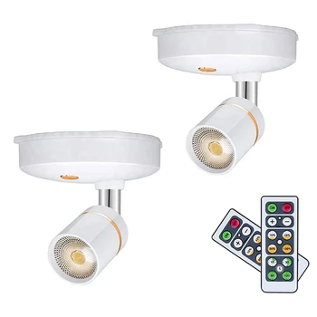 Беспроводные точечные светильники Акцентные светильники с батарейным питанием, светодиодный прожектор с регулируемой яркостью в помещении, Вращающийся настенный светильник в любом месте (8 шт.)