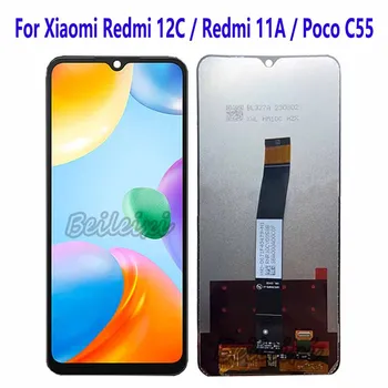 Для Redmi 12C/11A 22120RN86C 22120RN86G 22120RN86I ЖК-дисплей С Сенсорным Экраном и Цифровым Преобразователем В Сборе Для Xiaomi Poco C55 22127PC95I