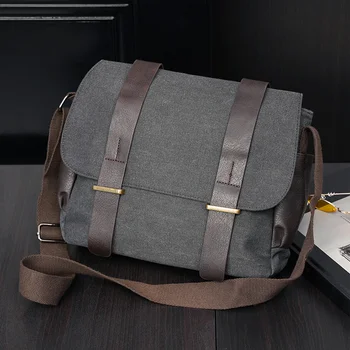 Повседневная холщовая сумка через плечо, мужская сумка для ноутбука в корейском стиле, мужская сумка для файлов большой емкости, модная студенческая сумка через плечо