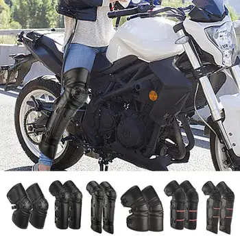 Защитные наколенники для мотоциклов, Светоотражающие зимние чехлы для ног, защитное снаряжение для локтей, Уличные грелки, водонепроницаемые Толстые для велосипедов