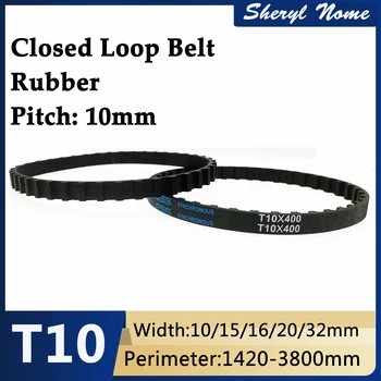 Резиновая круглая трансмиссионная лента T10, зубчатая конвейерная лента, синхронная лента T10-окружность 1420-3800