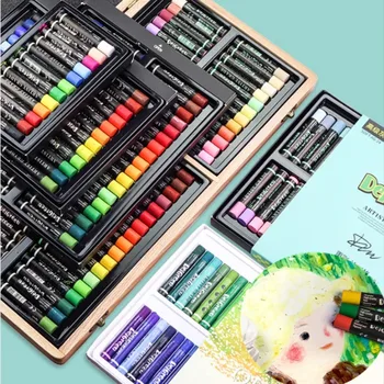 Набор из 48 цветов Улучшенная палочка для рисования маслом тяжелых цветов Ультрамягкий масляный карандаш Моющиеся художественные принадлежности Студенческая ручка для рисования граффити