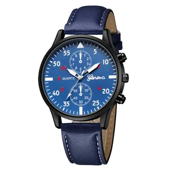 Модные мужские кожаные аналоговые кварцевые наручные часы из военного сплава, деловые часы, Модные часы для подарка Montre Femme