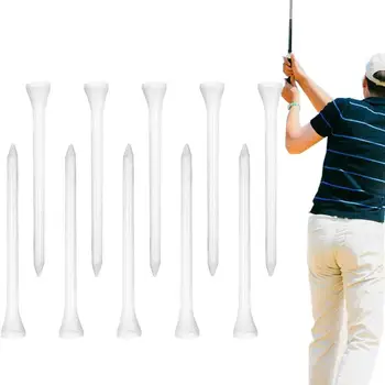 Гвозди для игры в гольф, 10 шт. Деревянный гвоздь для игры в гольф, инструмент для занятий гольфом высокой твердости для корта и ковриков для тренировочного поля