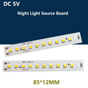 YOUCENT 1 / 5Pcs DC5V Светодиодная лампа Плата Источник света 1-3 Вт Теплый свет полоса света длиной 85x12 мм Полоса света на алюминиевой подложке