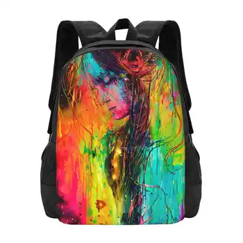 Сила воли-Красочные модные рюкзаки Art 05 для школьников, подростков, девочек, дорожные сумки, Красочные абстрактные психоделические Триппи-Лсд