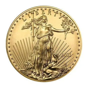 2023 Золотые монеты Свободы США America Eagle, позолоченные памятные монеты для коллекции, подарок для домашнего декора