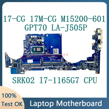 M15200-601 M15200-501 M15200-001 Для HP 17-CG 17M-CG Материнская плата Ноутбука GPT70 LA-J505P С процессором SRK02 I7-1165G7 100% Протестировано Хорошо