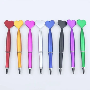 50шт Вращающаяся Шариковая ручка Lovely Heart, Школьные Офисные ручки, Канцелярские принадлежности, Корейские Канцелярские ручки для письма