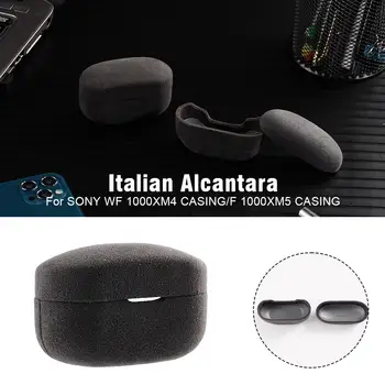 Роскошный Кожаный Чехол для Bluetooth-наушников ручной работы sony WF-1000XM4 из Итальянской Алькантары для sony WF 1000XM5
