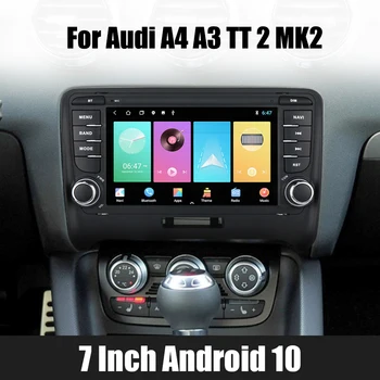 Автомобильное радио 2 Din Bluetooth WiFi Android 10.0 Mirror Link 7-дюймовый HD-видеоплеер MP5 с сенсорным экраном для Audi TT GPS FM-приемник