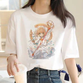 Cardcaptor Sakura Футболка женская harajuku Y2K аниме футболка с героями комиксов харадзюку для девочек