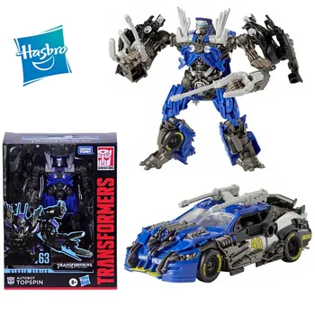 Оригинальная аниме-фигурка Hasbro Transformers Studio серии 63 Topspin класса Делюкс, коллекция игрушек-роботов, модель в подарок